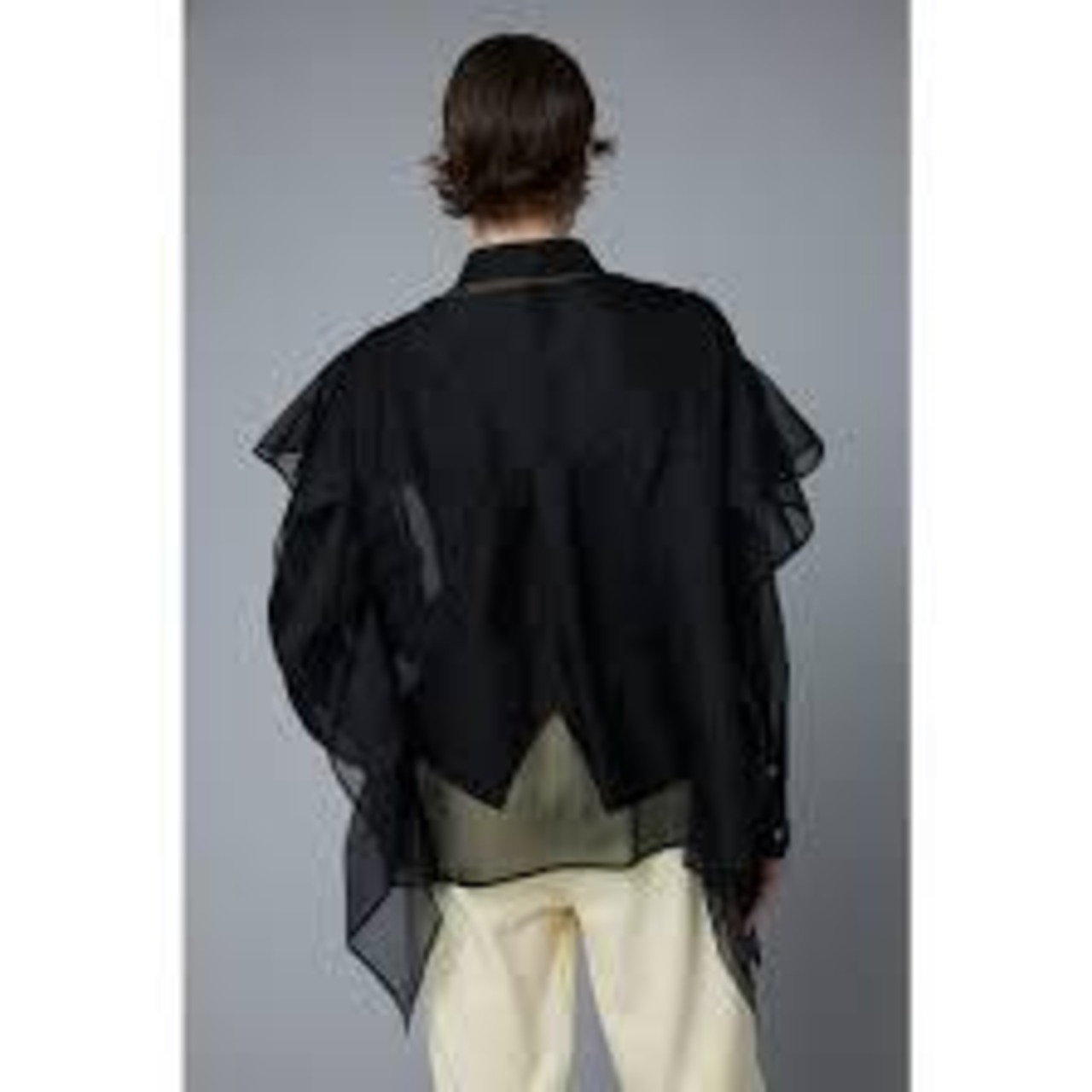 HeRIN.CYE ヘリンドットサイ Many frill big sheer shirt メニーフリル 