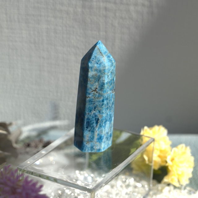 【魂の声を言葉にする石☆コミュニケーションのサポーター】ブルーアパタイト　ポイントT1_6
