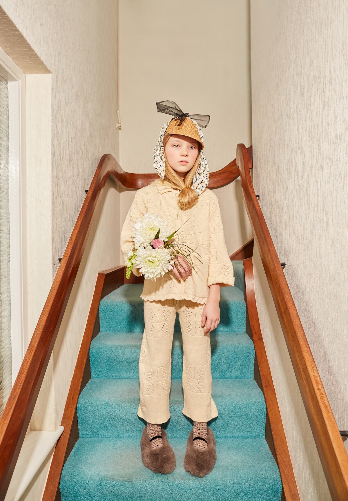 FISH&KIDS 24AW 〉 SOFT CROCHET BLOUSE / BUTTER | 世界の子供服
