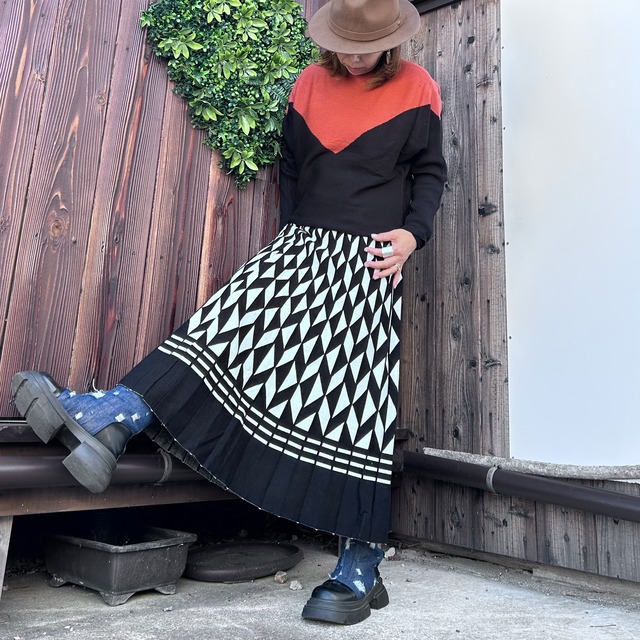 ニットプリーツスカート