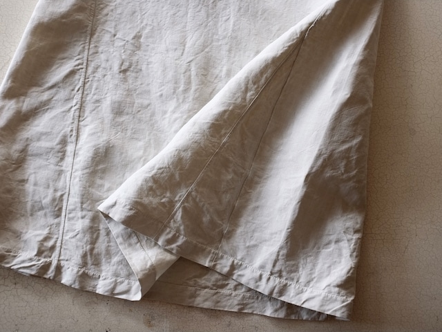 フランスアンティーク 1900s リネン 二つのファブリックによる物語的ワンピース