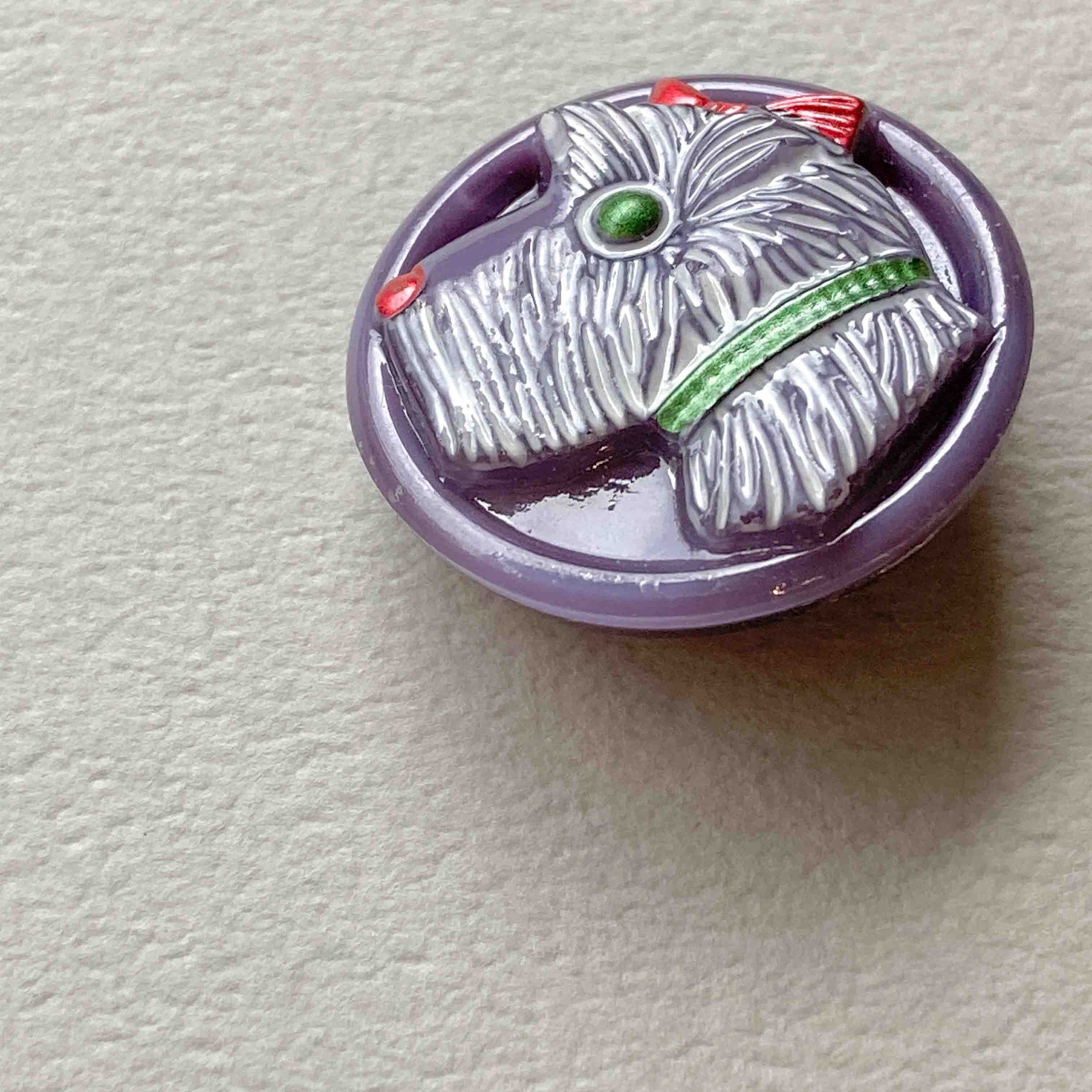 再入荷〉チェコガラスボタン-Terrier（22mm） | Dua-アクセサリー