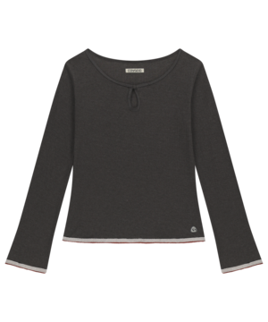 [COYSEIO] EYELET LACE LONGSLEEVES ASH BROWN 正規品 韓国ブランド 韓国通販 韓国代行 韓国ファッション コイセイオ 日本 店舗