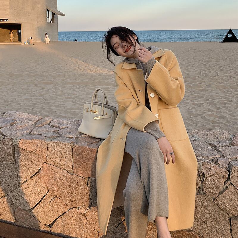 ウールイエローベージュ ピンク HUCHUJING86293307125