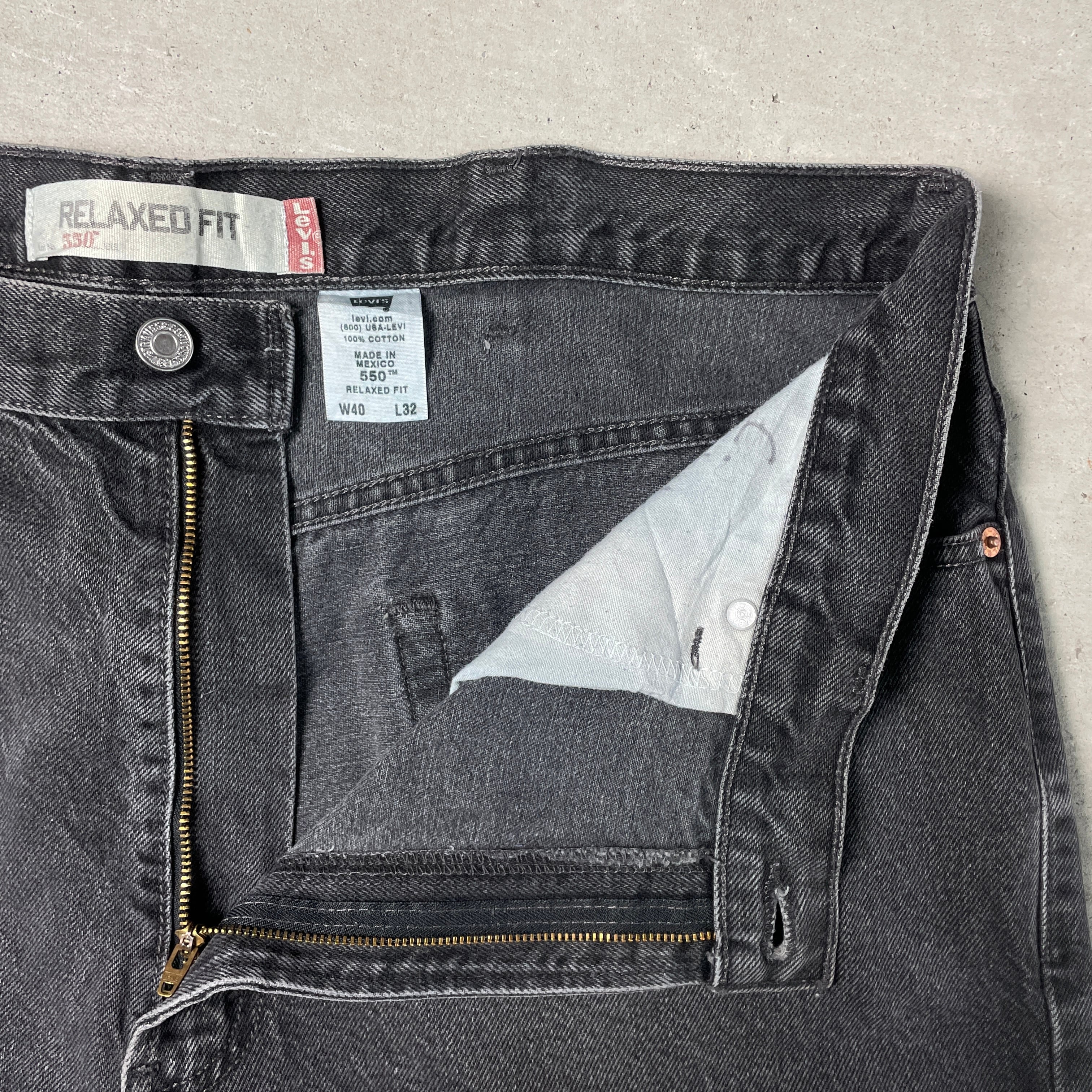 00年代 Levi's リーバイス 550 RELAXED FIT ブラック デニムパンツ