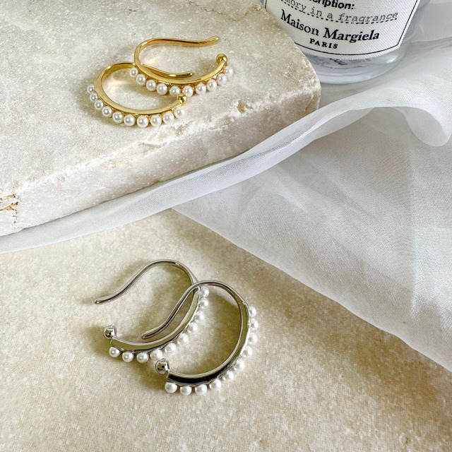 358P　パールイヤーカフ（両耳用）