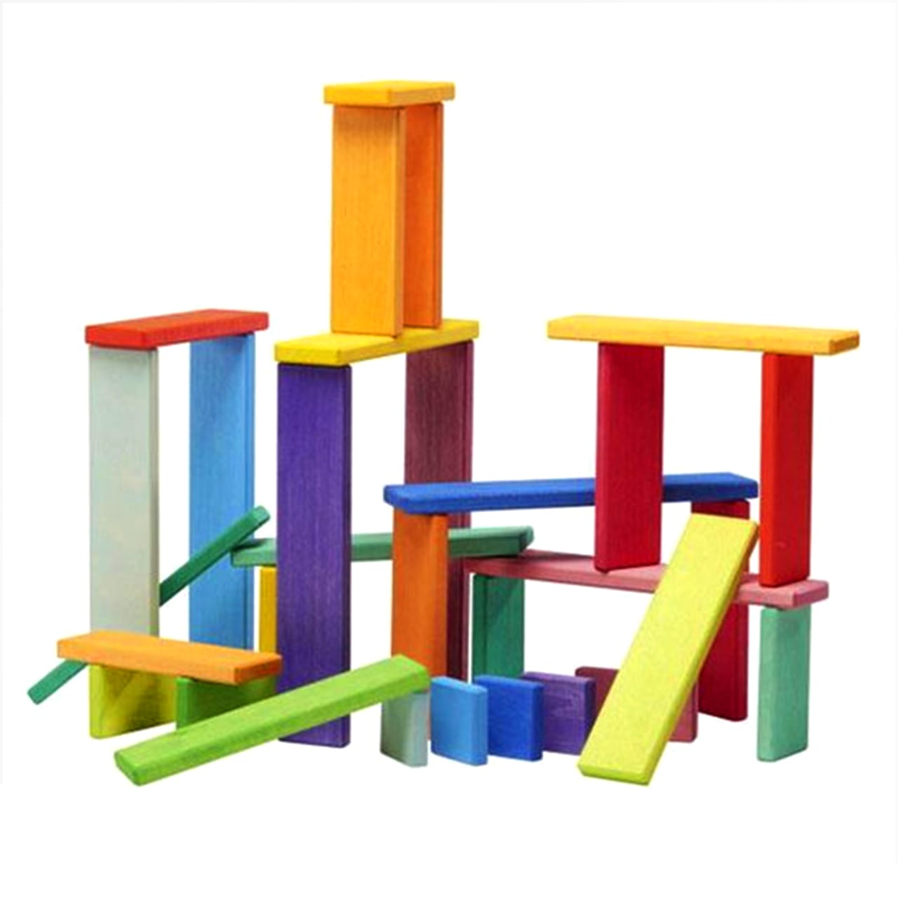 グリュックスケーファー　ビルディングスラッツ Gluckskafer Rainbow Building Slats | Earth8toys