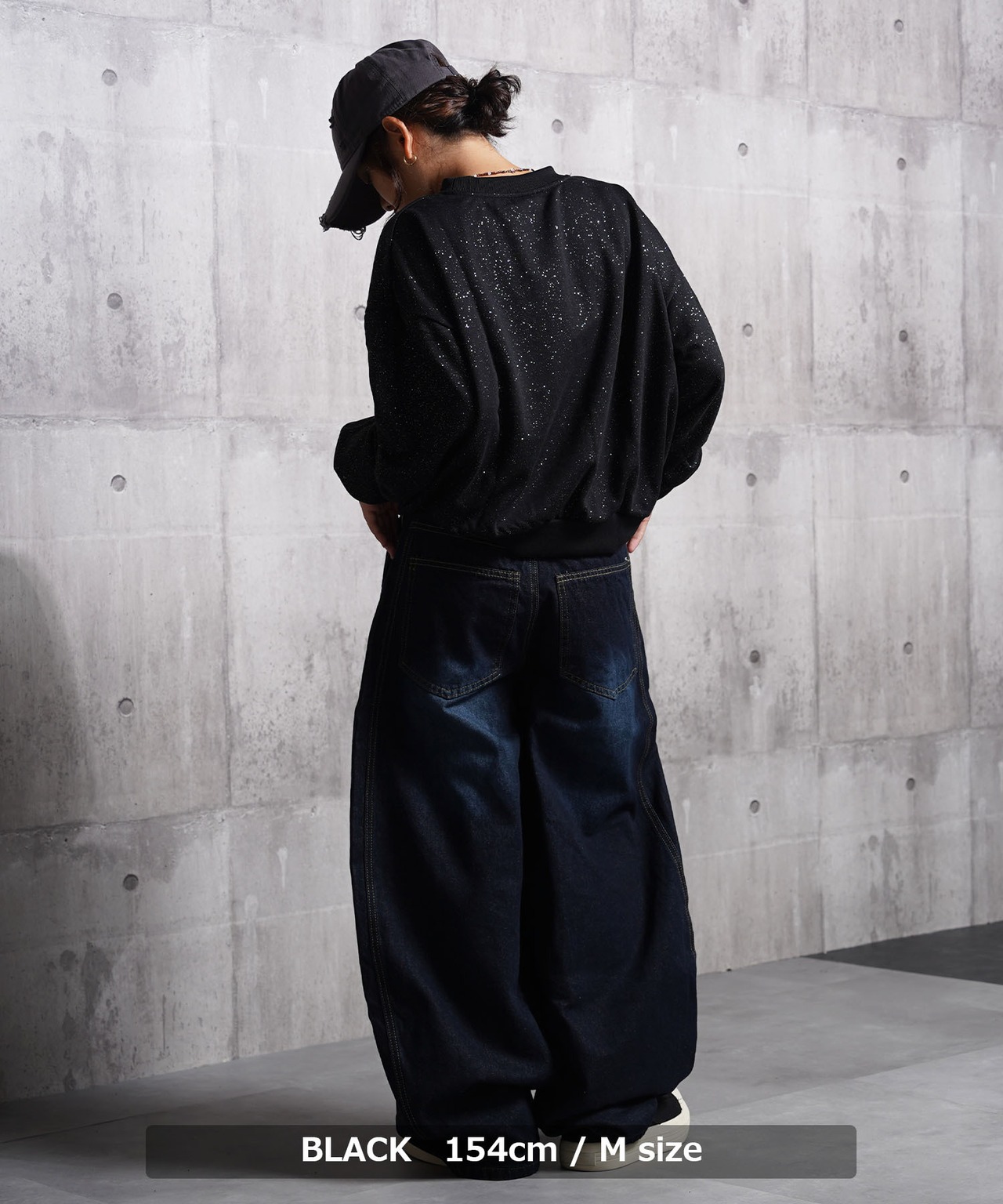 ◆STARTER ラメプリント ワイド スウェット◆yn-970gts