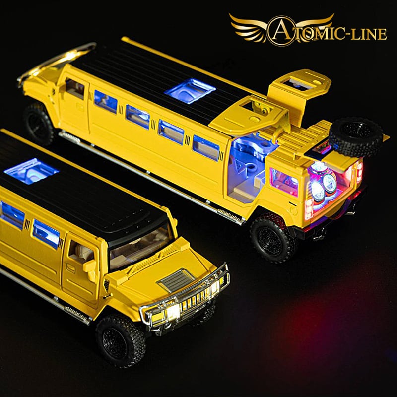 ハマー H2 リムジン 1/32 ミニカー 全3色 ライト点灯 エンジンサウンド