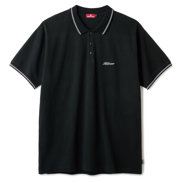 HELLRAZOR|SCRIPT LOGO POLO SHIRT -Black- ==