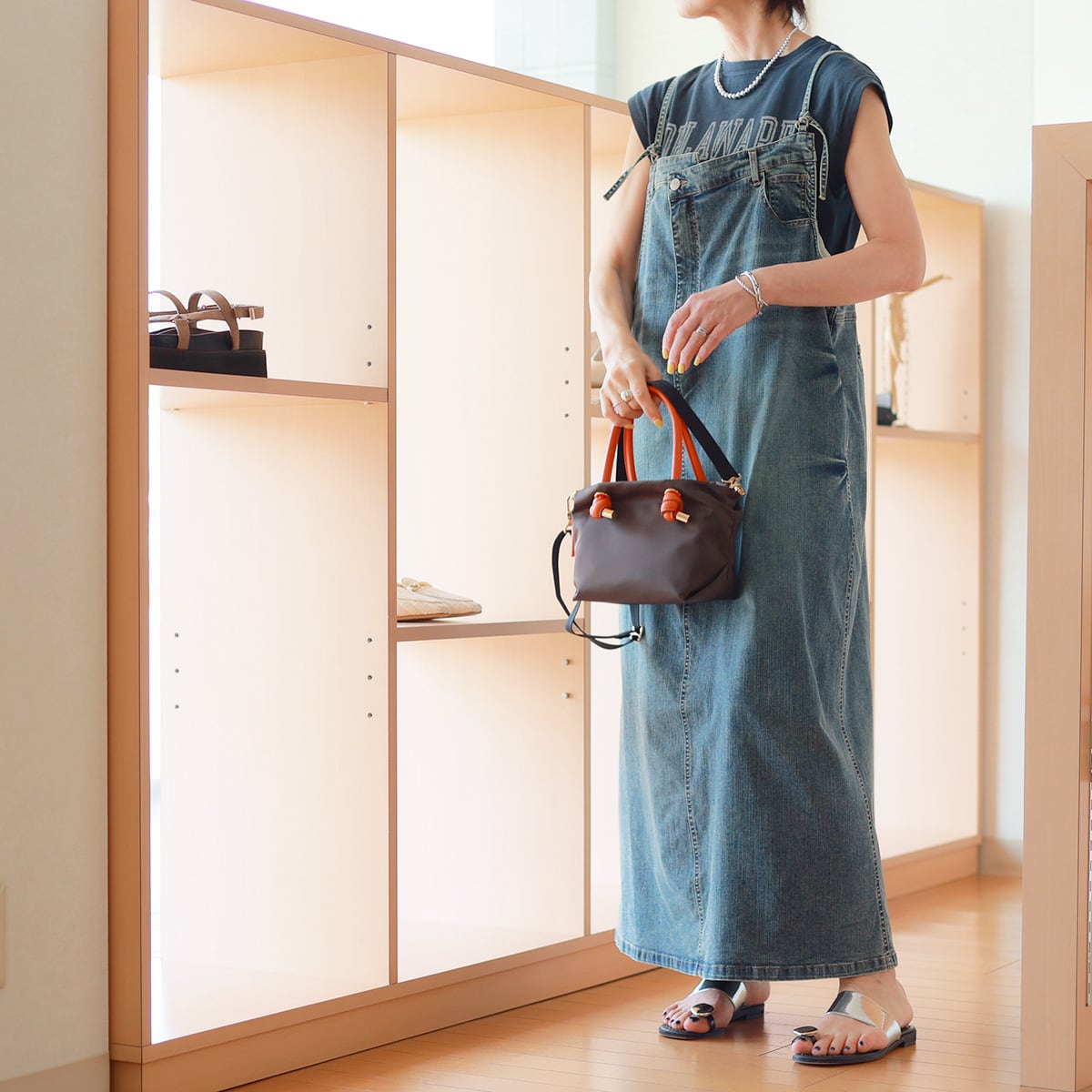 TOLNERA (トルネラ) ライトウエイトヴィンテージデニム リメイクジャンパースカート