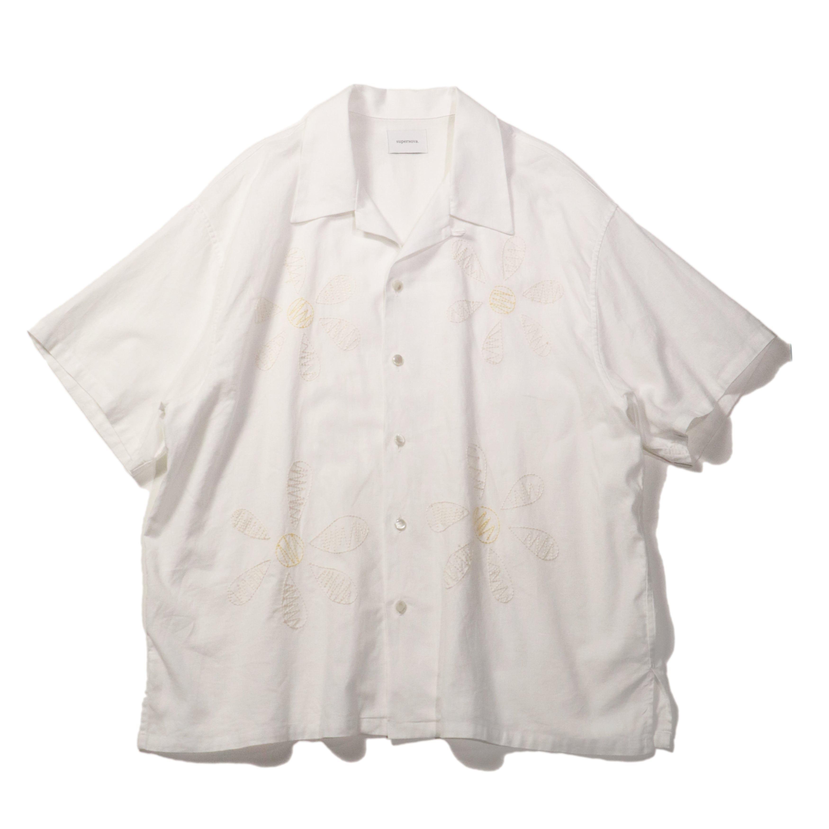 【美品】superNova アロハシャツ スーパーノヴァ sizeS LAST1】superNova. Aloha shirt - Big flowers embroidery
