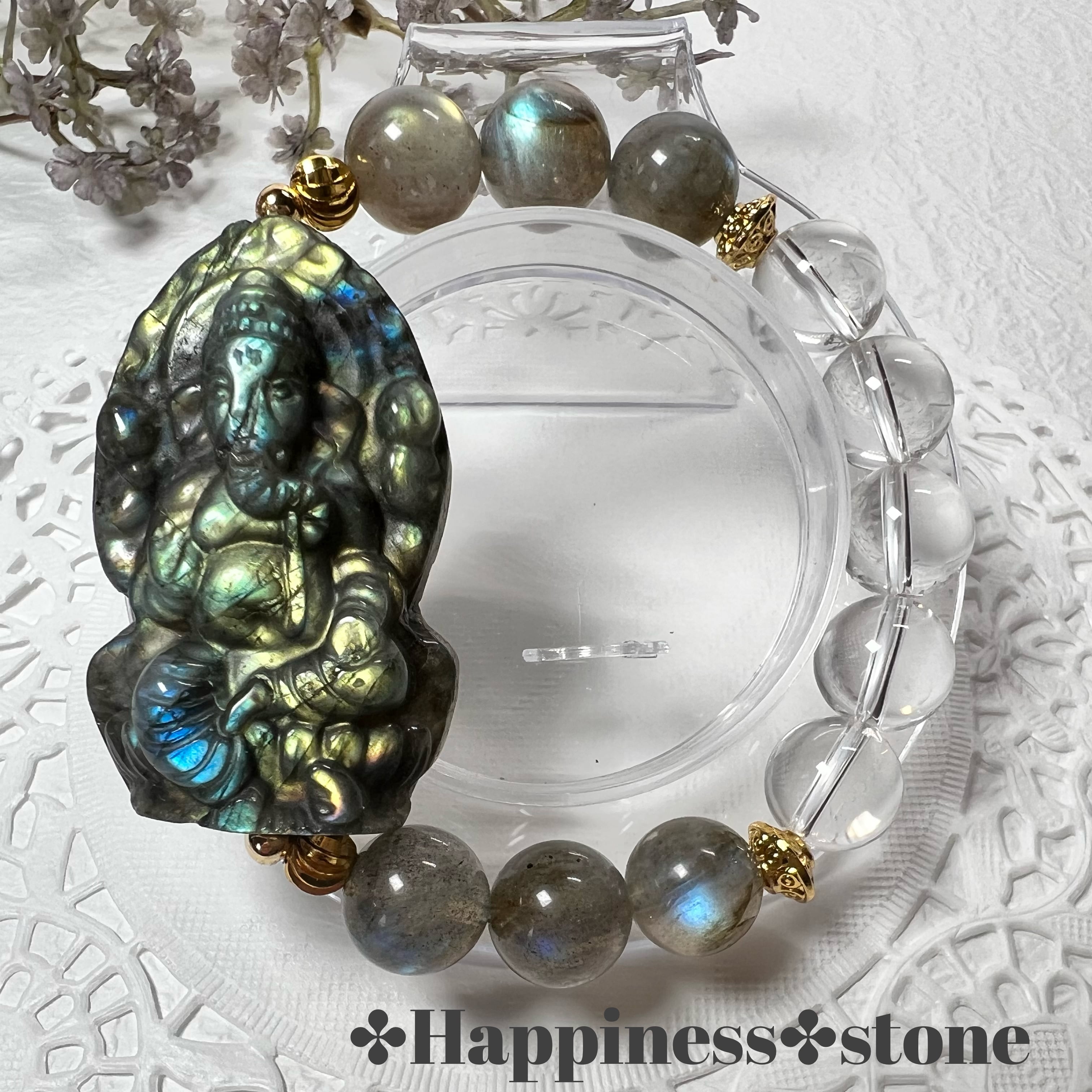 【ミックスシラー♥ラブラドライト ブレスレット】♥送料無料♥天然石 パワーストーン