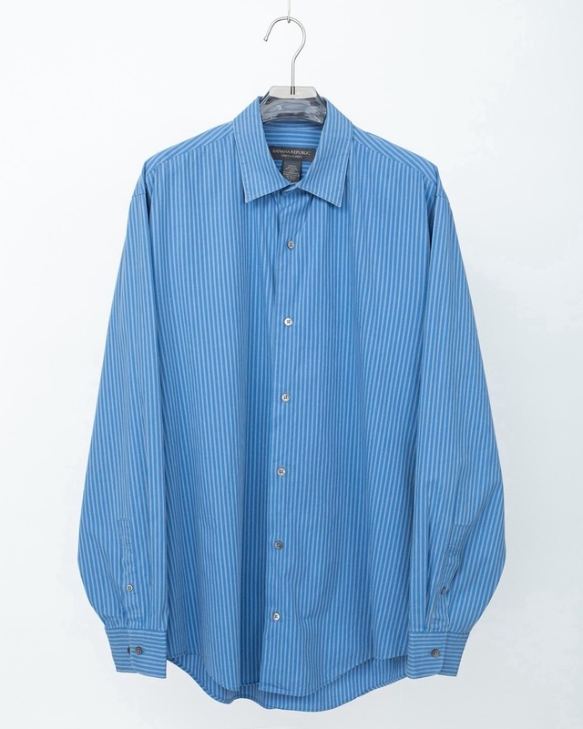 "BANANA REPUBLIC" stripe cotton dress shirt