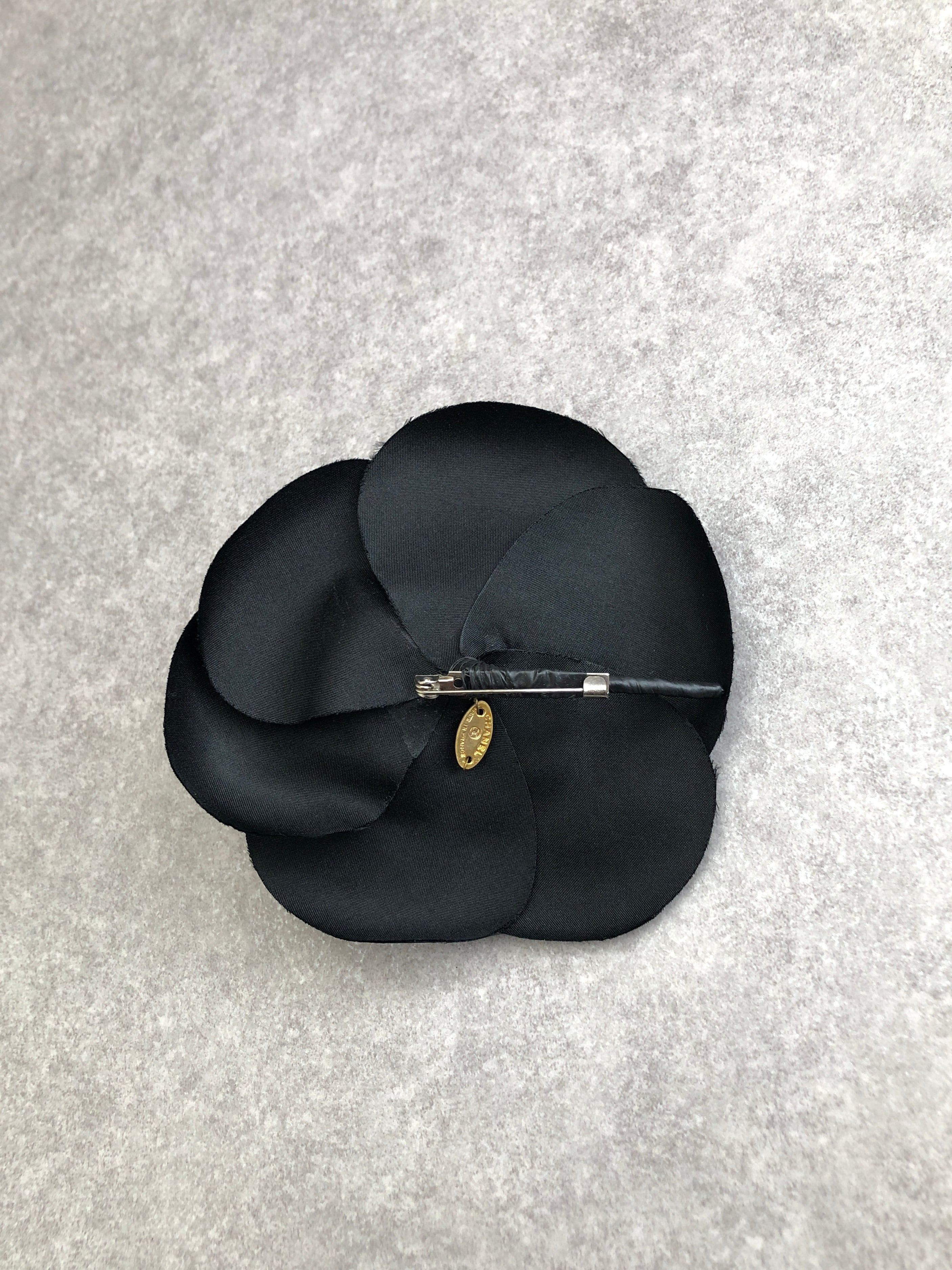 CHANEL シャネル ブローチ ブラック カメリア vintage ヴィンテージ
