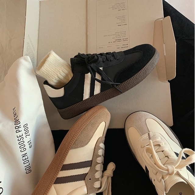 two line suede sneakers〈3colors〉