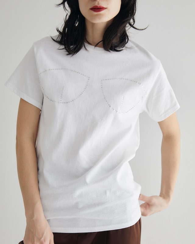 Stone Bustier T Shirt(WHITE)