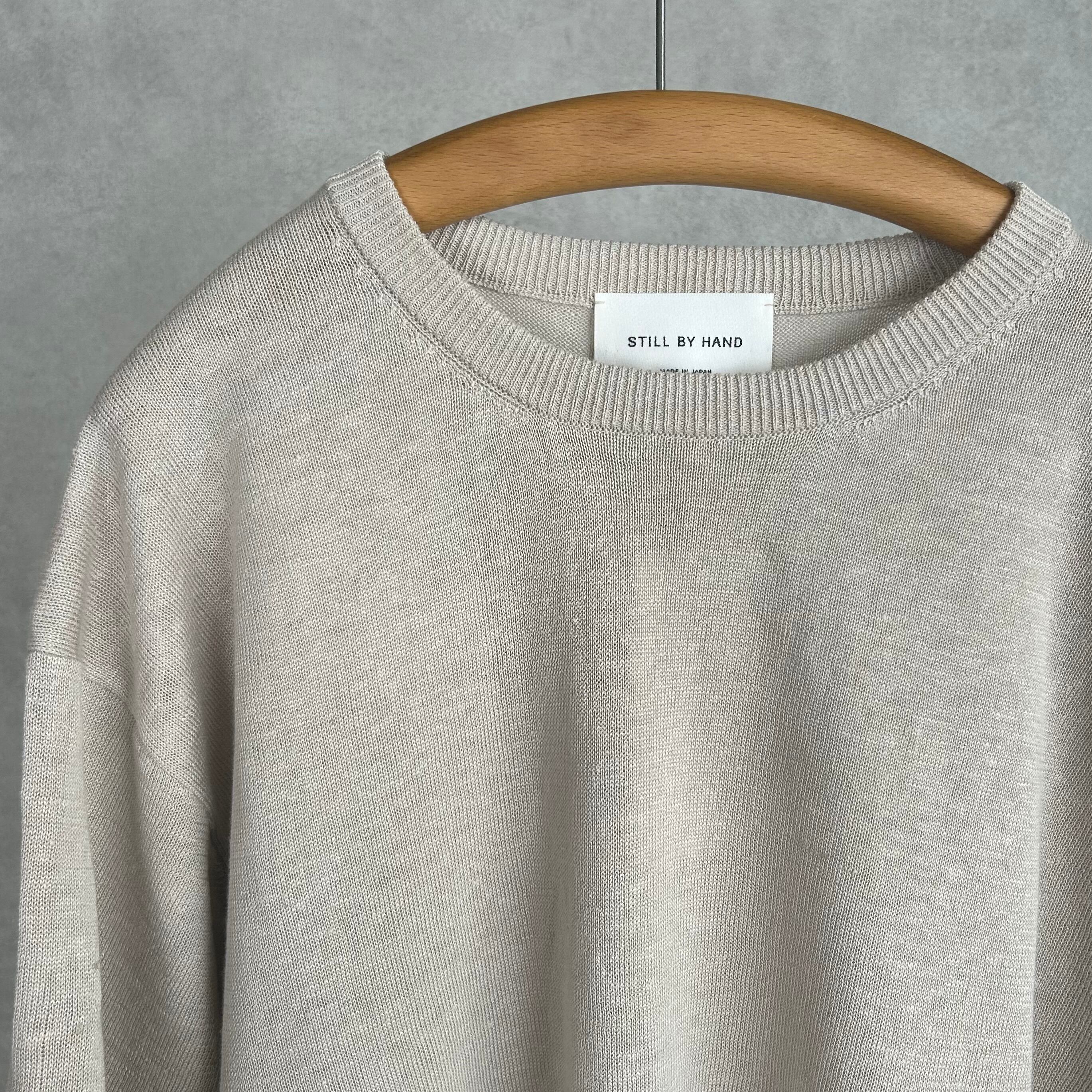 26SS STILL BY HAND リネン×コットンニットTee