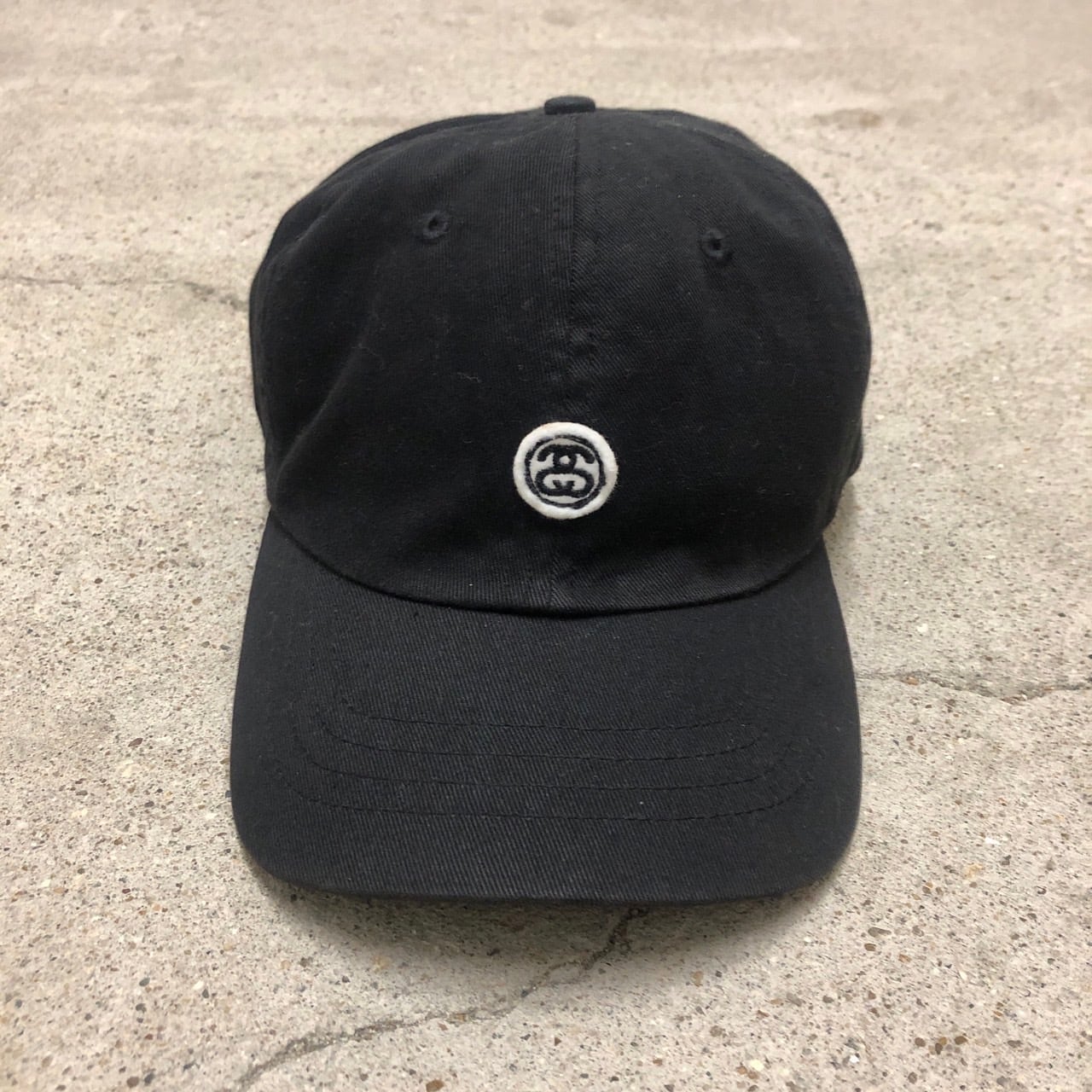 90～00s OLD STUSSY/SS Link Logo Cap/台湾製/Free/SSリンクロゴ