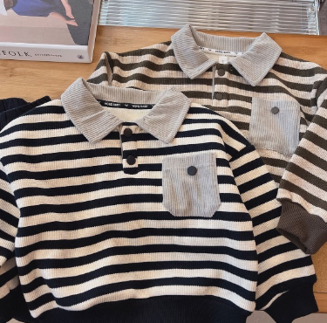 2024秋冬新作★韓国風子供服★ベビー服 ★キッズ服★トップス★裹起毛 スウェット★80cm～130cm 2色