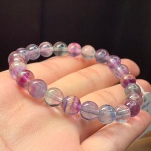 f101多彩な色合い☆グラデーションフローライトブレスレット