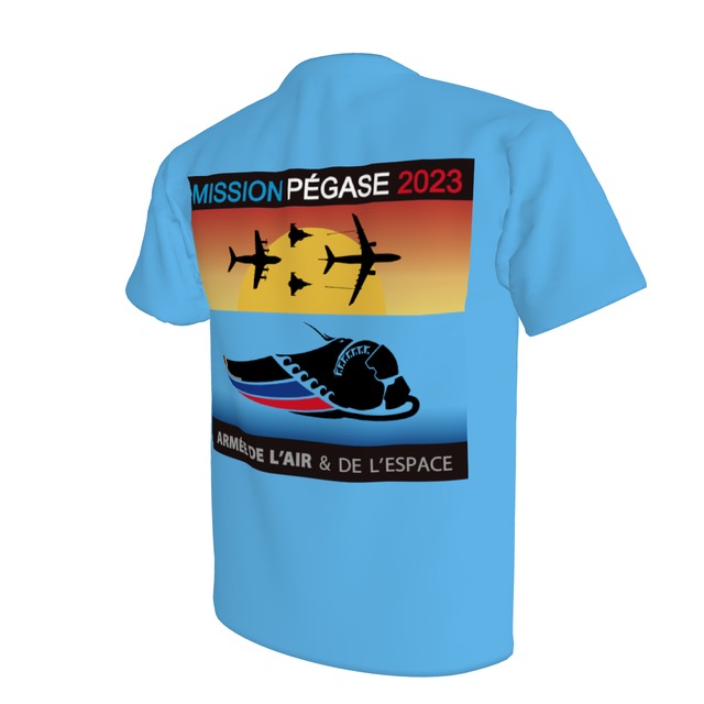 【受注生産】フランス空軍来日<MISSION PEGASE 2023>バックプリント　ドライTシャツ