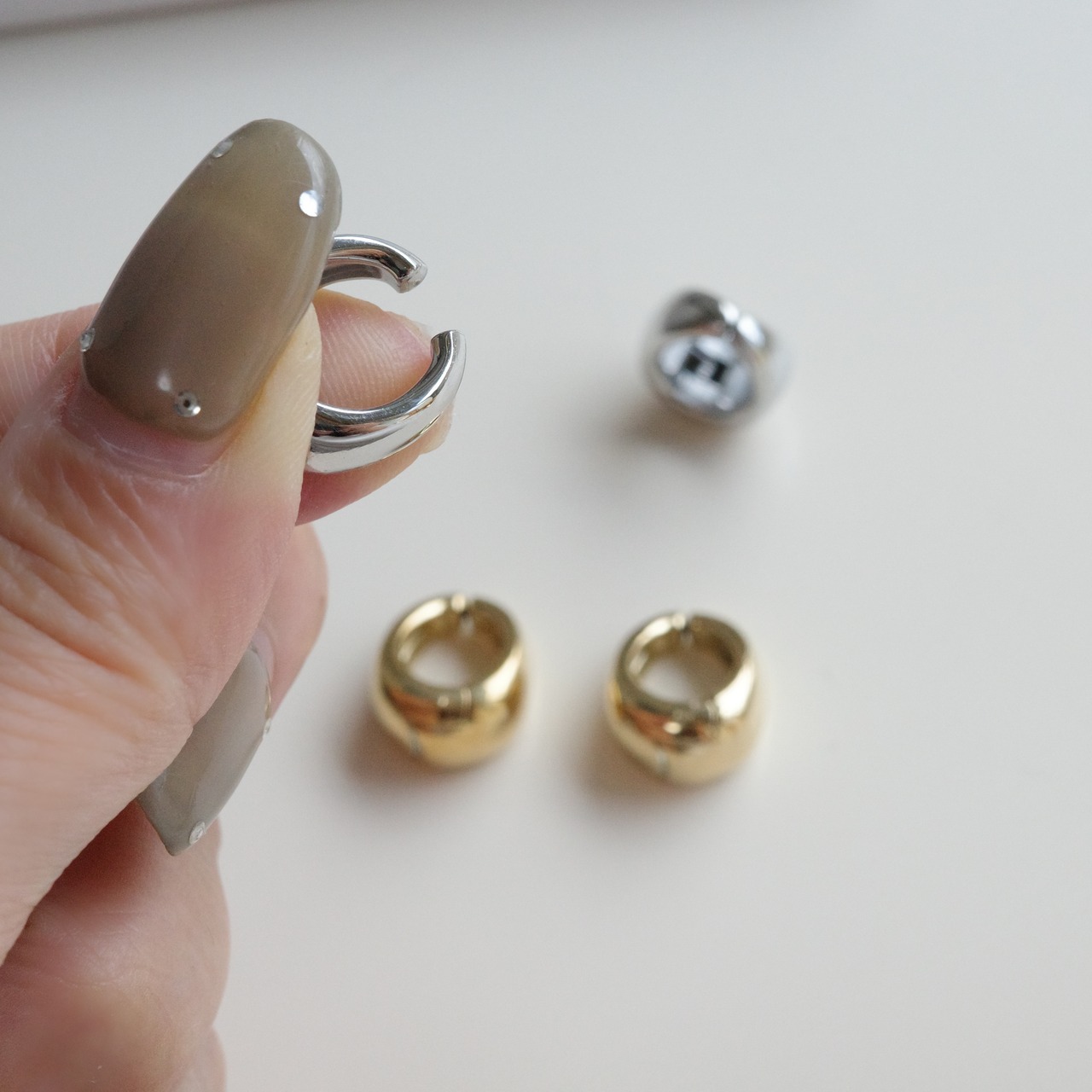 【イヤカフ･イヤリング】2way stainless plum SP398