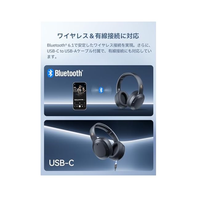 EDIFIER W820NB Plus Gen2 ワイヤレス ヘッドホン ノイズキャンセ