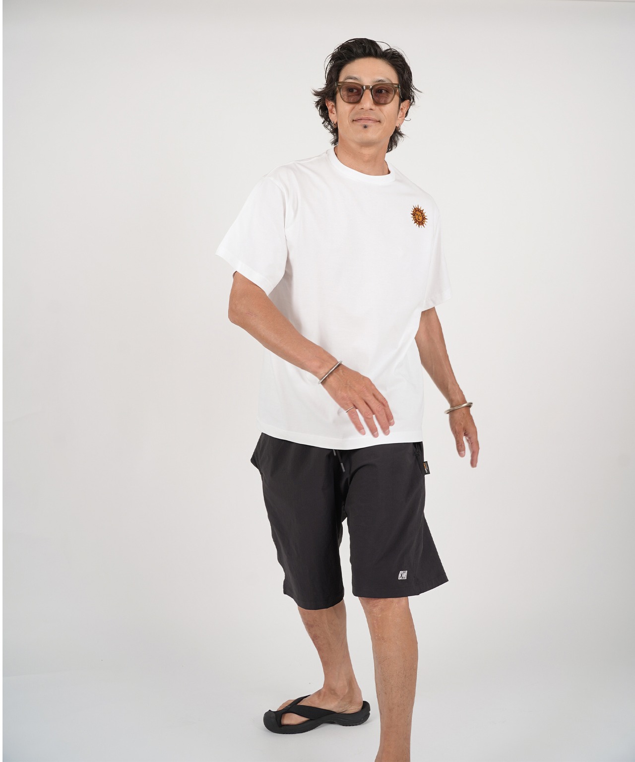 SUN&MOON EMBROIDERY T-SHIRTS［HSC006］