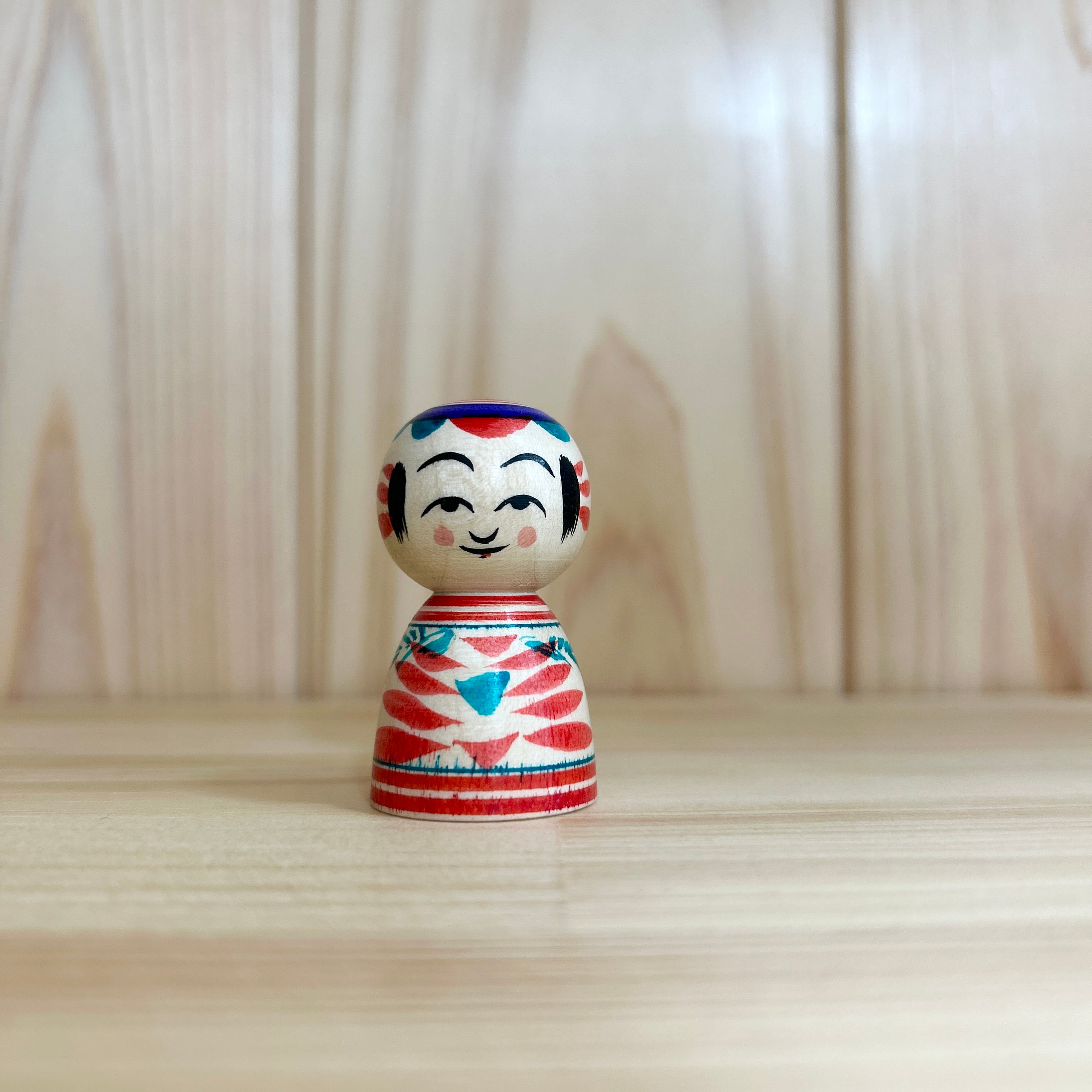 こけし 弥治郎系 伝統こけし こけし 三寸 約9cm かさぶろう 富塚 由香 工人