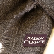 MAISON CARRÉE  CASHMERE Fringe STOLE  "CHARCOAL GREY"