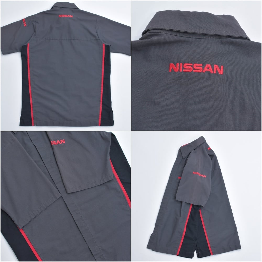 00s RED KAP レッドキャップ NISSAN ワークシャツ ワッペン 刺繍入り