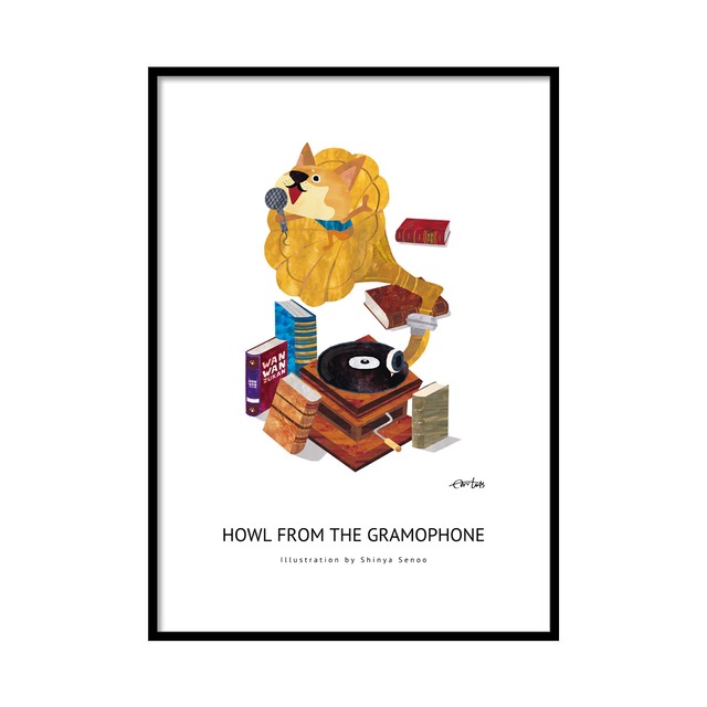 ポスター　A2サイズ(42cm×59.4cm)　『HOWL FROM THE GRAMOPHONE』
