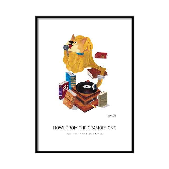 ポスター　A2サイズ(42cm×59.4cm)　『HOWL FROM THE GRAMOPHONE』