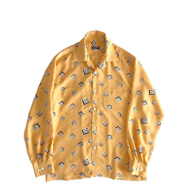 Mountain Special Long Sleeve Aloha shirt  / OKINAWA BLOCKS  残り僅か