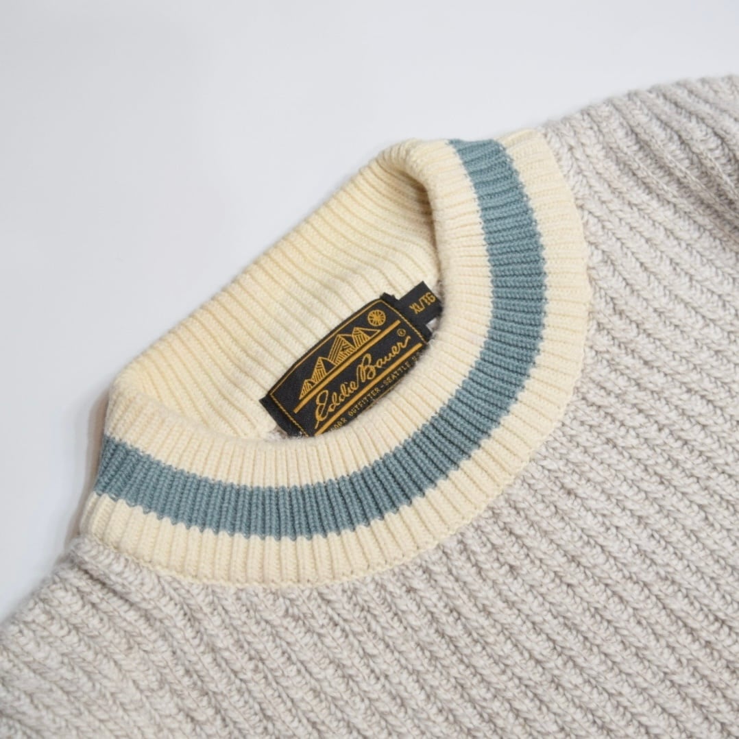 USED 80s Eddie Bauer Cotton Knit Sweater -X-Large 031 | LODGE
