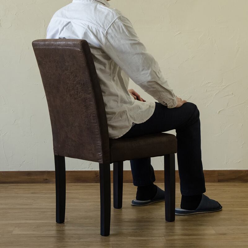 ヴィンテージ風 ダイニングチェア 2脚入り