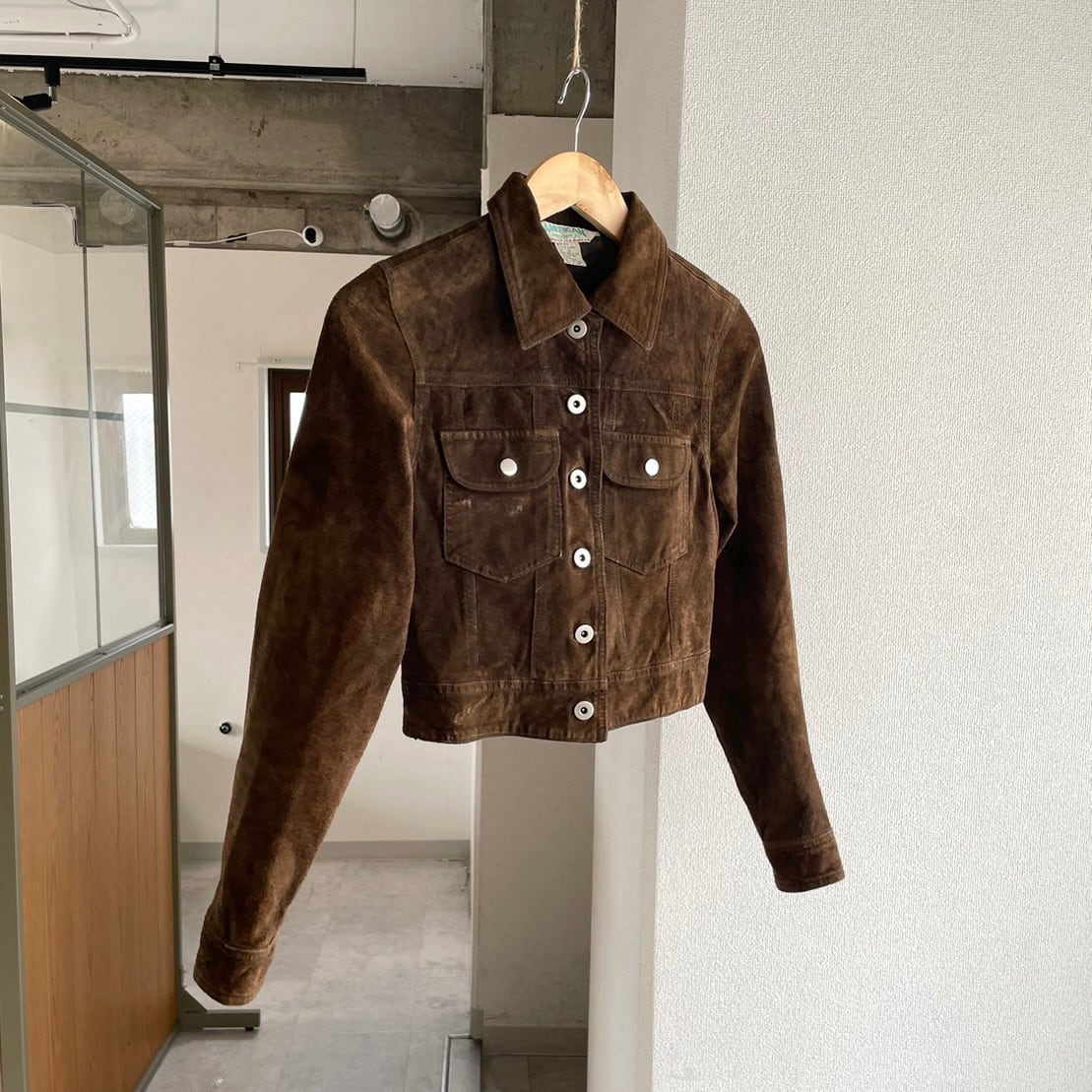 leather jacket │ レザー ジャケット スウェード 茶色 アウター 古着