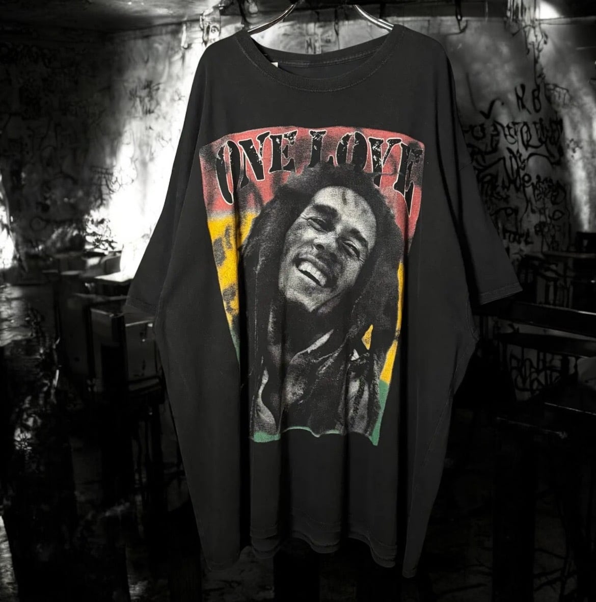 激レアBob Marley ボブマーリー 総柄 フォトプリント Tシャツ BOB MARLEY ONE LOVE photo print T-shirt ボブマーリー フォト