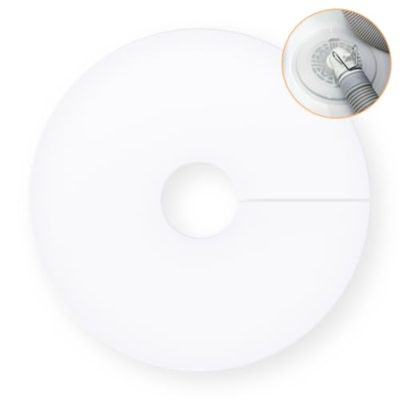 [ECO PLUS] 排水口カバー シリコン製 洗濯機排水口用 16×16cm 厚さ1.5mm 内径約3.5cm 防臭・防虫・自粘性・簡単装着・接着剤不要 洗濯機・キッチン・風呂・洗面所対応 （1個入）