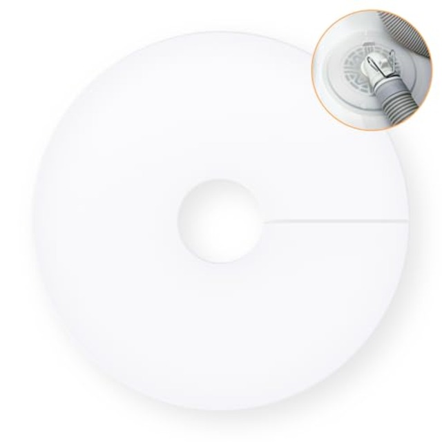 [ECO PLUS] 排水口カバー シリコン製 洗濯機排水口用 16×16cm 厚さ1.5mm 内径約3.5cm 防臭・防虫・自粘性・簡単装着・接着剤不要 洗濯機・キッチン・風呂・洗面所対応 （1個入）