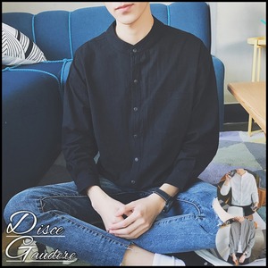 【韓国通販 dgo】simple stand-collar shirt 3colors（B1291）
