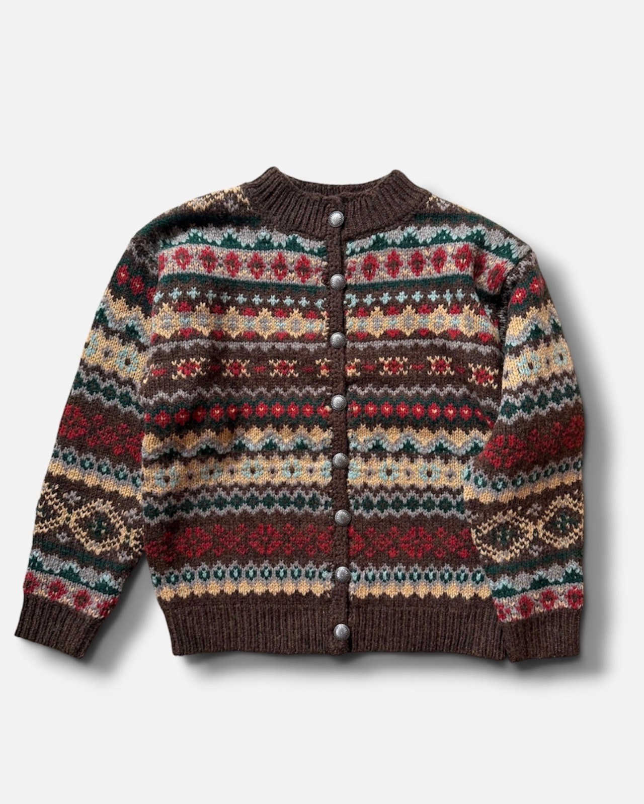 【DOPPLE&SCENT WOMEN】JACQUARD  WOOL KNIT CARDIGAN