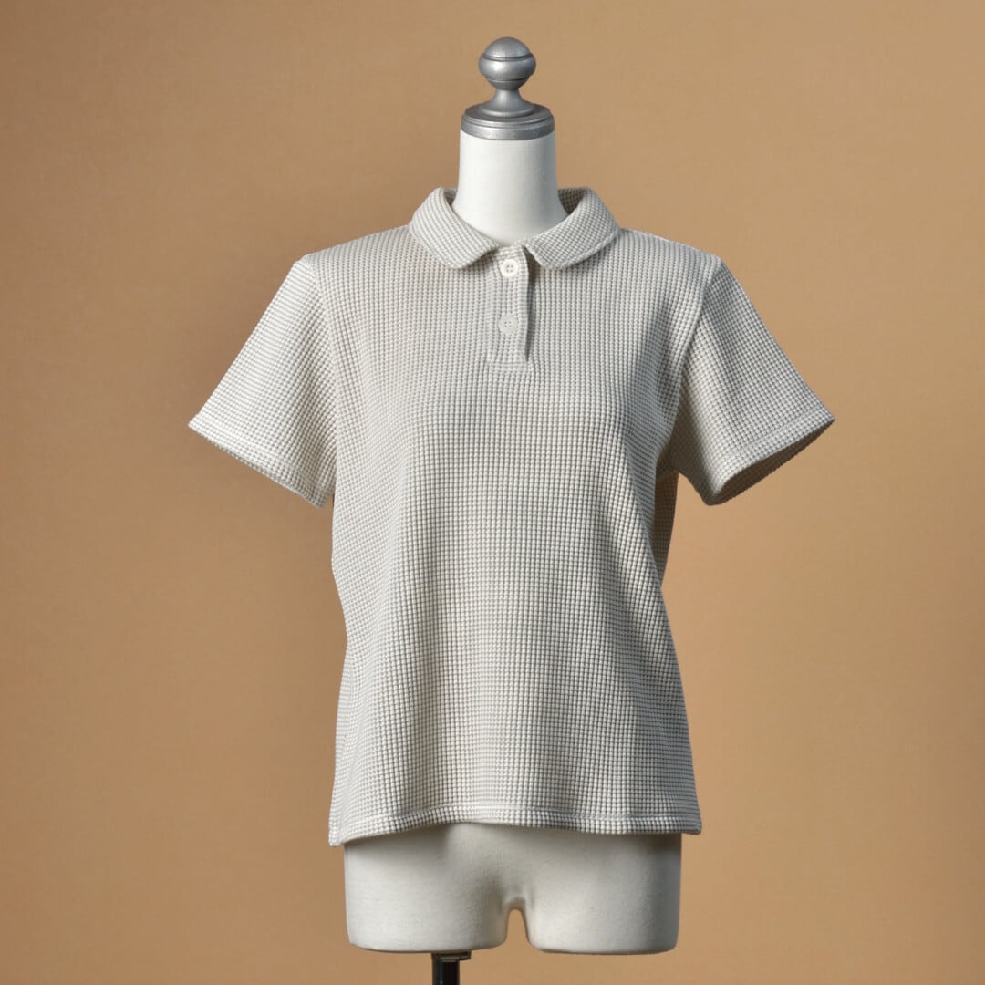 Sarahwear サラウエア ワッフルポロシャツ・ベージュ【送料無料】