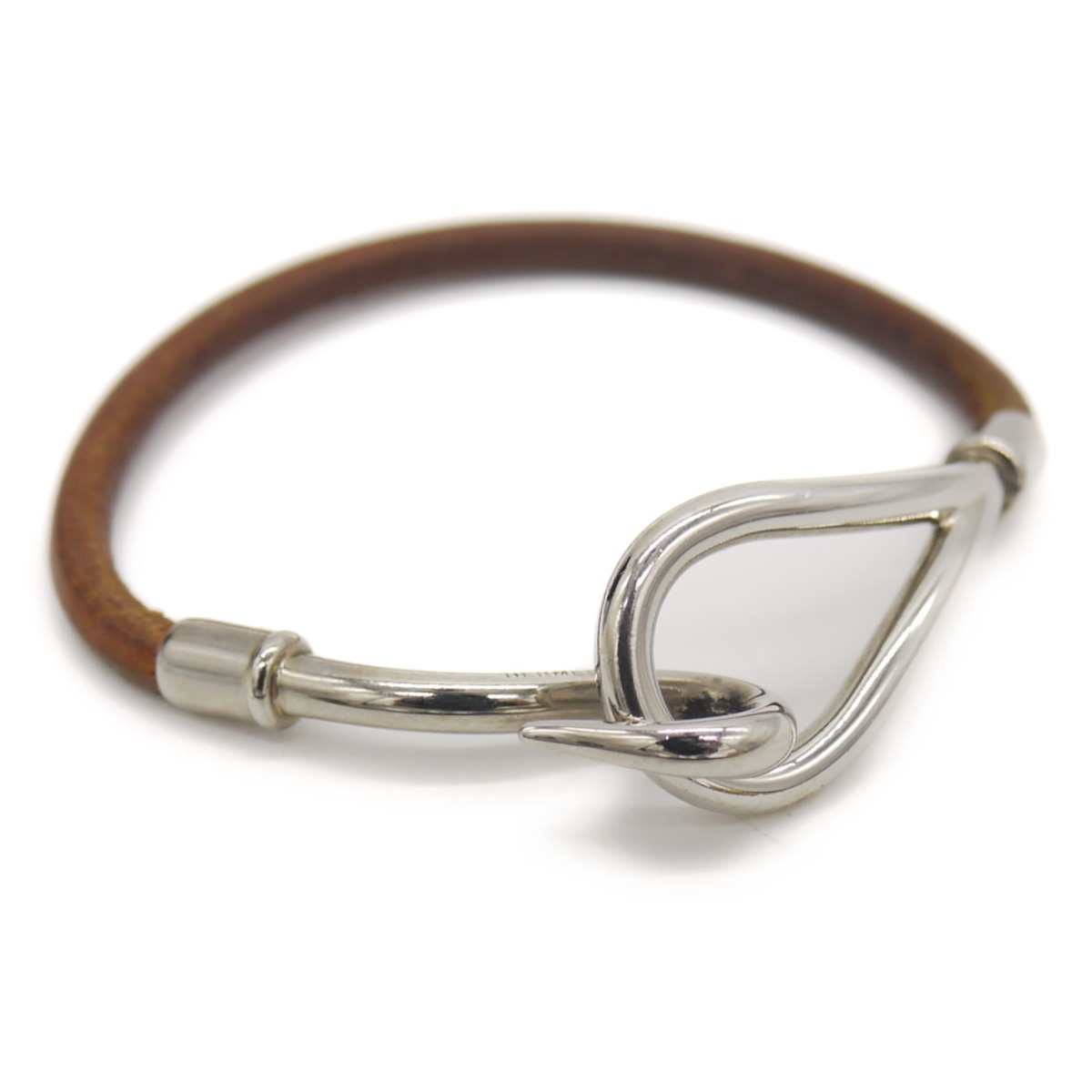 HERMES エルメス ジャンボブレス レザー ブラウン ブレスレット Y04572 