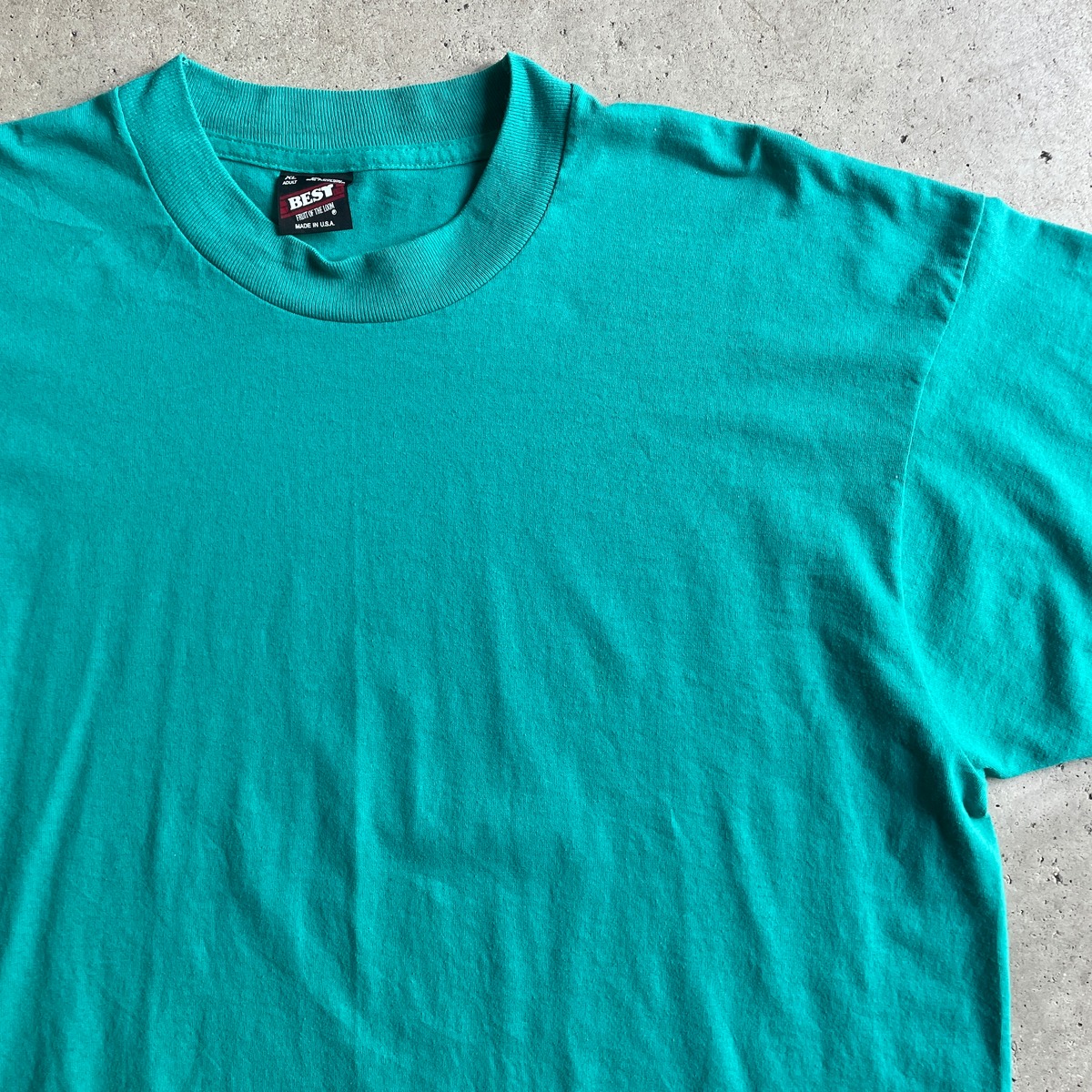 90年代 USA製 BEST FRUIT OF THE LOOM フルーツオブザルーム シングルステッチ 無地 ブランクTシャツ メンズXL