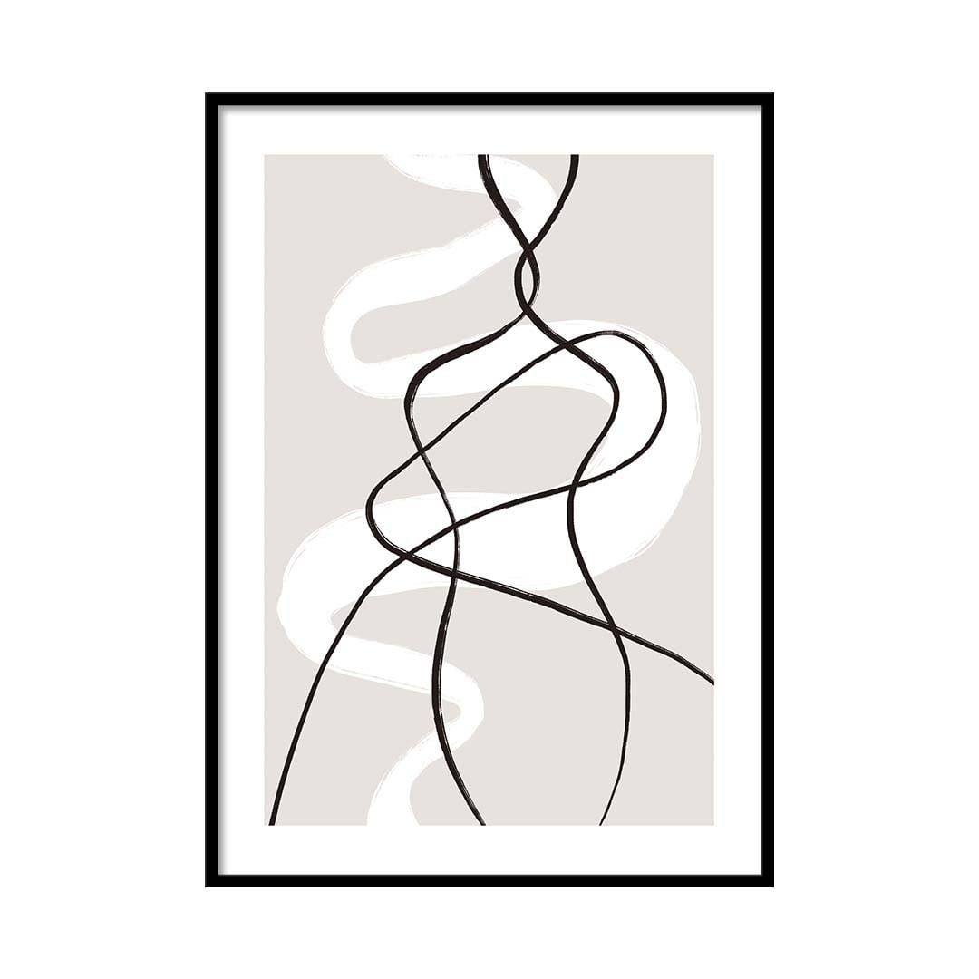A0166/線画/アートポスター【 A4 / A3 / A2 / A1 サイズ・フレーム 付きに変更可 】