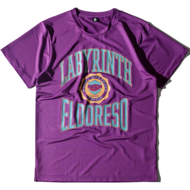 ELDORESO（エルドレッソ）Labyrinth Tee  -Purple　メンズレディースランニングTシャツ