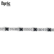 5mm 45cm four reef luxury tennis necklace silver