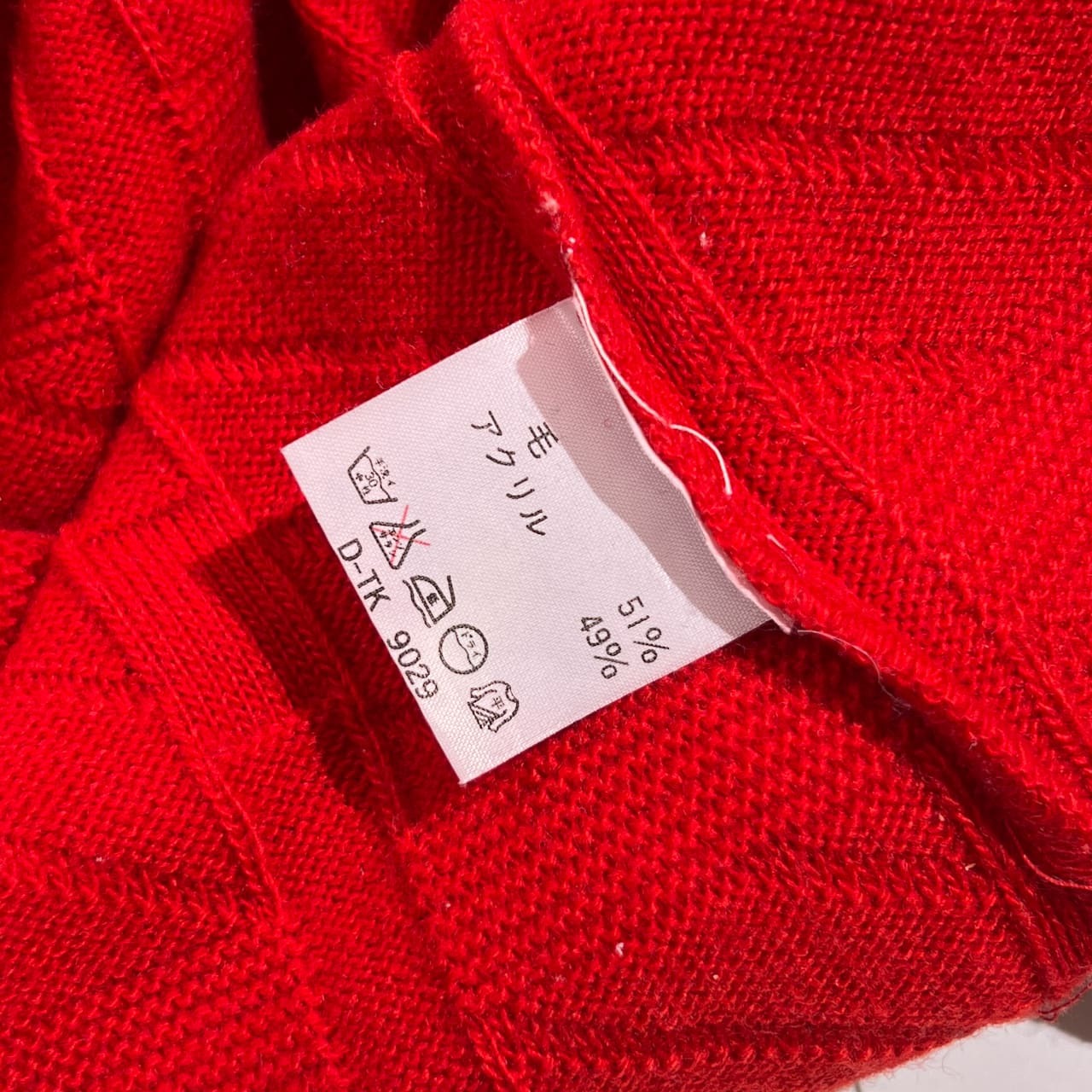 70s 80s CHEMISE LACOSTE シュミーズラコステ 文字ワニ デザイン ニット セーター 3/レッド メンズ ビンテージ